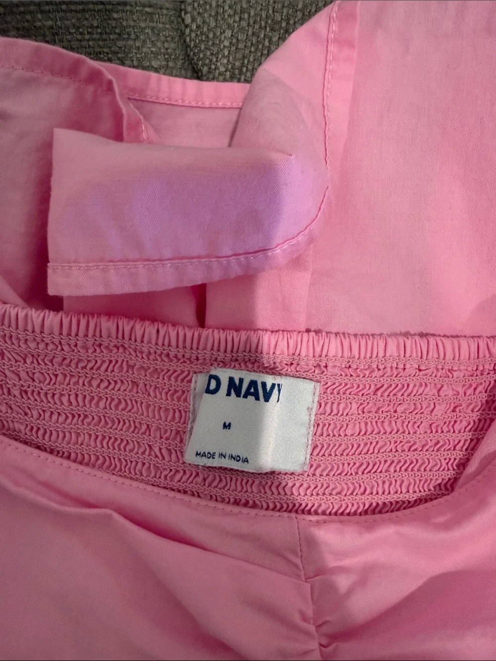 Old Navy Pink Puff-Sleeve Peplum Blouse